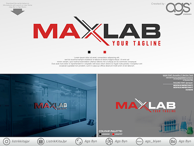 MAXLAB Typography with unique letter X