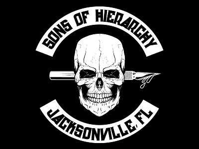 WIP Sons of Hierarchy Shirt Design screenprint skull t-shirt vector wip