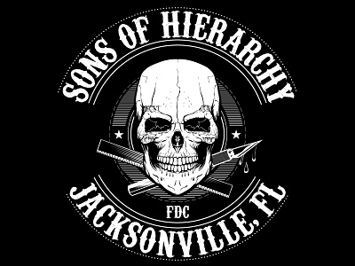 Sons of Hierarchy WIP aiga field day graphic design screenprint skull t-shirt vector wip xacto