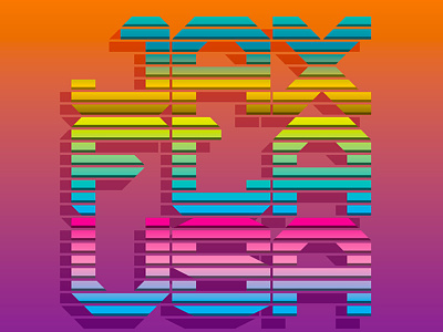 New typeface WIP 80s duval geometric gradient gradients everywhere grid system jax letter form monospace typography vector vibrant