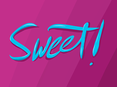Sweet WIP adobe apple pencil color theory creative cloud cyan lettering magenta sketch tablet illustration
