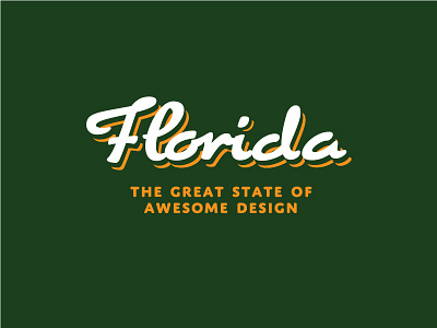 Florida, the great state of awesome design! florida typography