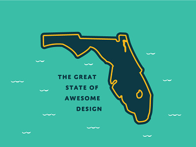 The Great State of Awesome Design, Florida! florida illustration vector