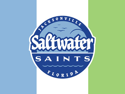 Cycling Team Branding: Saltwater Saints alternate logo branding design flat design florida illustration sticker design typography vector
