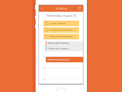 Scheduly 1 calendar color flat icons interface schedule simple ui ux