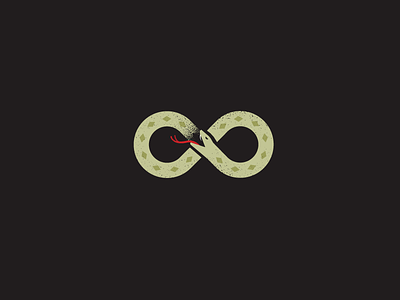 Infinity Snake animals flat green icon illustration infinity logo reptile snake symmetry vector