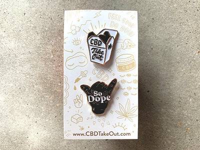 CBD TakeOut Enamel Pins