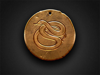Copper Snake Talisman amulet copper layer styles occult pendant snakes talisman