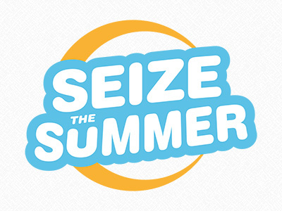 Seize The Summer bright logo design summer sun