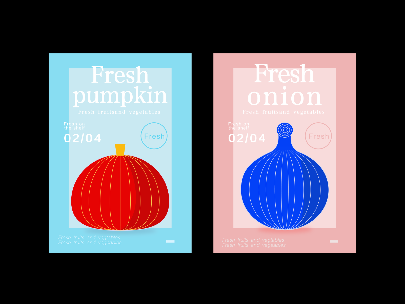 Fresh fruits and vegetables design illustration onion pumpkin 南瓜 洋葱 蔬菜