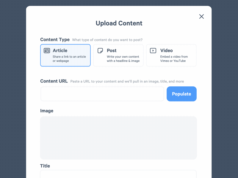 Populate Content Button ✨ after effects animation design gif ui web web design