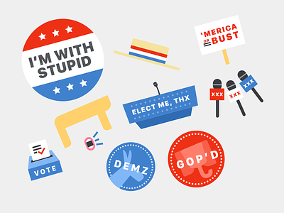 Election 2016 Stickers 🇺🇸 democrat election government republican sticker vote