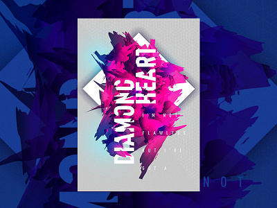 Diamond Heart: Poster Design 2017 abstract creative design editorial freelance layout music poster print type typography