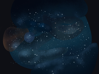 Stars in the night procreate illustration stars