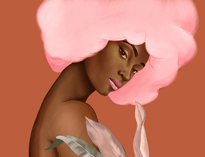 Cotton Candy art colors palette design digital painting flower flower illustration illustration photoshop