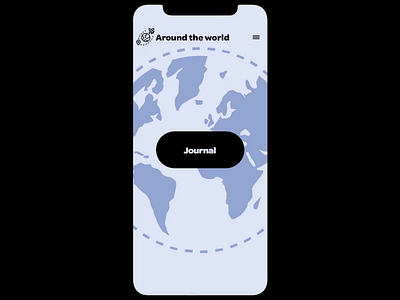 Travel Journal Interface design protopie5.0