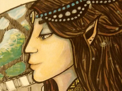 Melian In-progress illustration inprogress markers