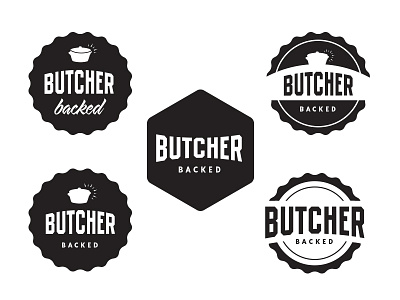 Butcher Stamp exploration black and white butcher backed exploration icon logo pot seal of approval stamp