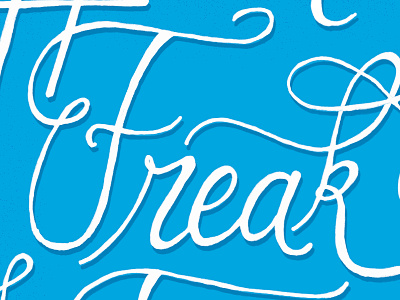 Airbnb Freak Fest airbnb blue fest festival freak handlettering justforfun lettering script shadow sky swashes