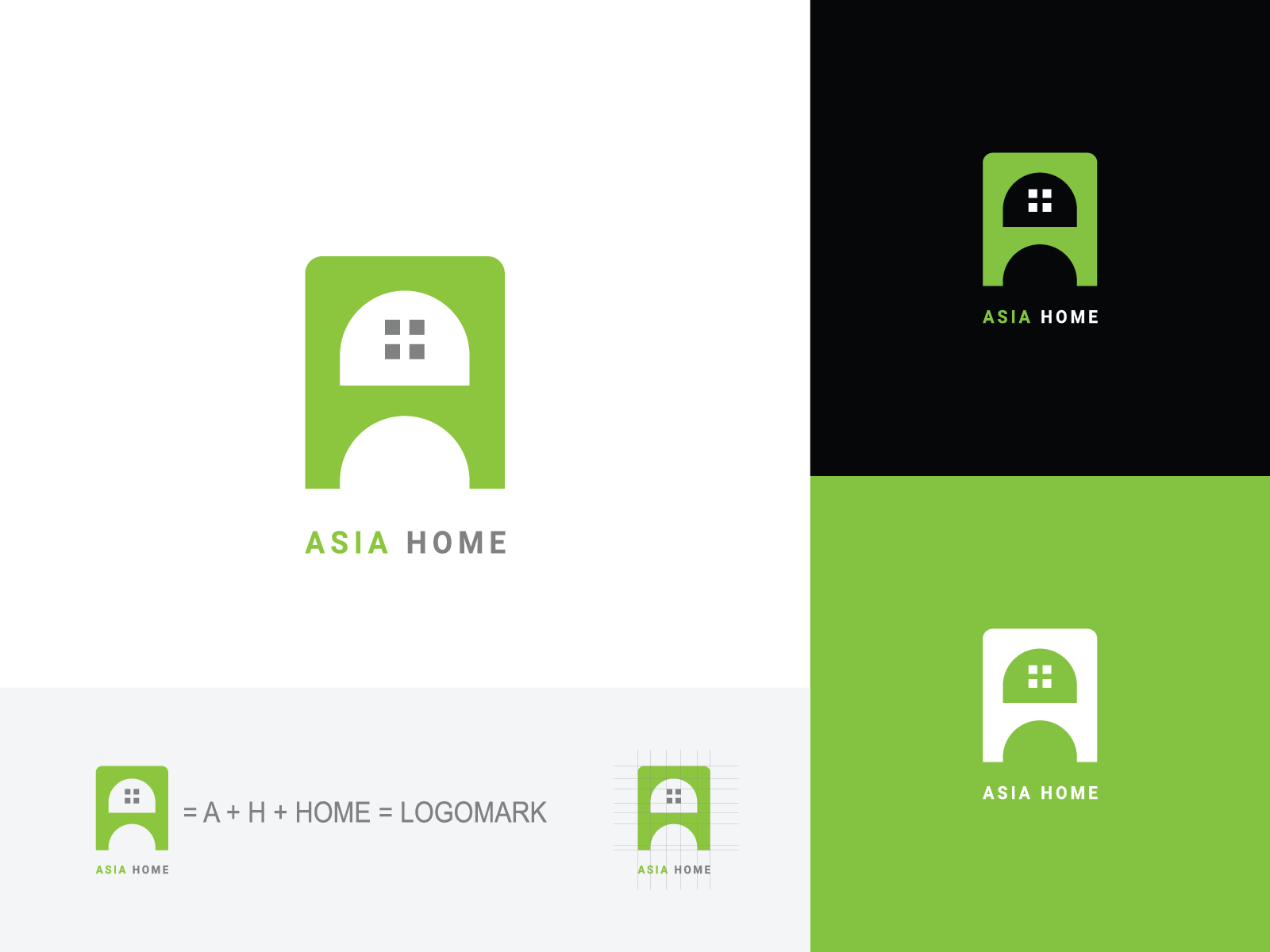 Asia Home app asia home branding brands design elegant futuristic icon identity illustration logo logofolio minimal modern realstate sophisticated typography website