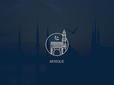 Mosque design identity illustration logo typography ux vector web website