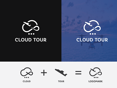 Cloud & Tour combination logo design