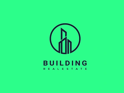 Buiding logo design abstract animal app art brand design branding branding design building design icon identity illustration logo logo design logotype minimal real estate logo realstate typography vector