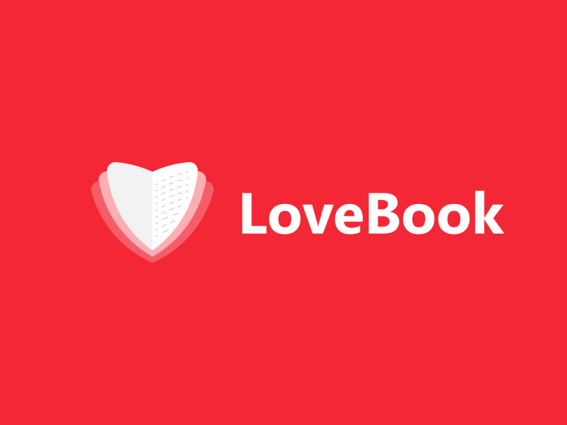 LoveBook abstract book branding design icon identity illustration logo design logos logotype love lovebook lovely lover lovers minimal typography vector art vector illustration vectors