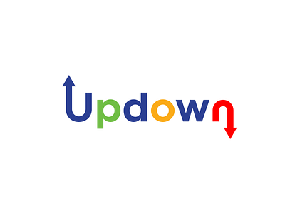 Updown animation branding design down graphic design icon identity illustration logo logodesign minimal modern modern logo typography ui up updown vector