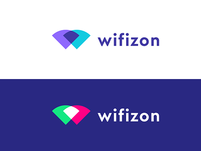 Wifizon brand branding design icon identity illustration internet logo logo logo brand logo creation logo desginer logo maker logotype minimal net net logo vector w latter wifi logo wifizon