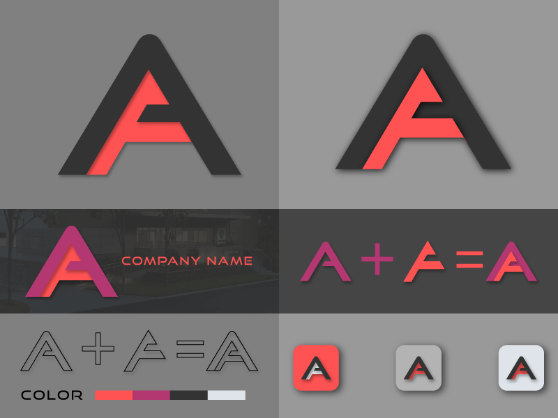 F A logo app branding design icon illustration logo typography vector web website