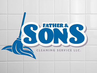 Father & Sons Cleaning Logo 3d graphic design
