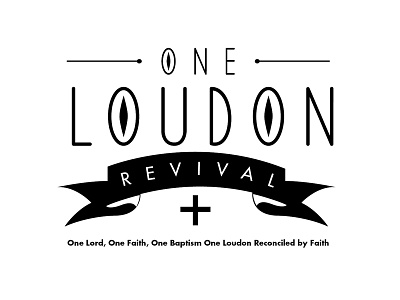 "Revival Logo" church design logo ribbon vector