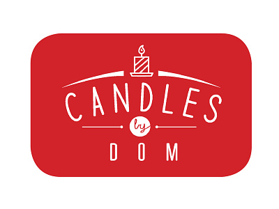 Candles By Dom candles design. flame illustration logo vector