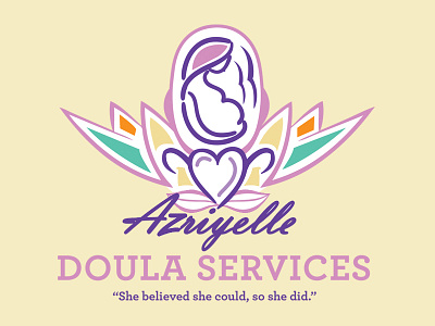 Doula Services Logo birth child doula heart kids