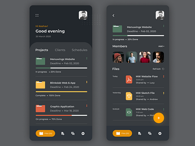 Project Management App Dark Mode