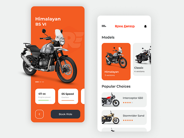 Motorcycle App designs, themes, templates and downloadable graphic