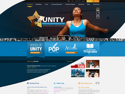 UPAF banner blue cta design orange rotator social media web website