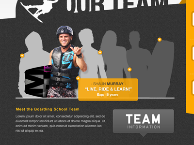 Profile Concept grey rotator profile web website web design orange wakeboard tool tip