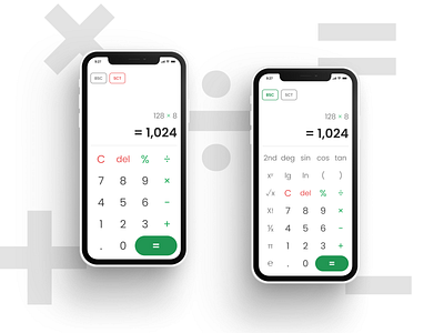 Basic & Scientific Calculator || Mobile App Concept apps calculator dailyui design mobile apps product design scientific ui uxui white