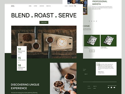 Coffee.Project || Coffee Shop Landing Page coffee coffee bean coffee shop figma green landing page shop ui user experience user interface ux visual design web design website