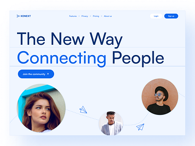 KONEXT || Messenger Landing Page Hero Section