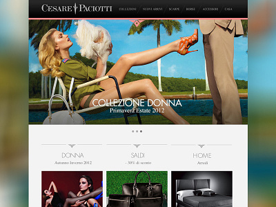 Cesare Paciotti Concept Website art direction layout redesign ui user experience ux website