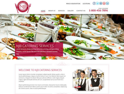 NJB Catering Services - Logo Design Deck custom website design responsive website designs website design company website design services website designers