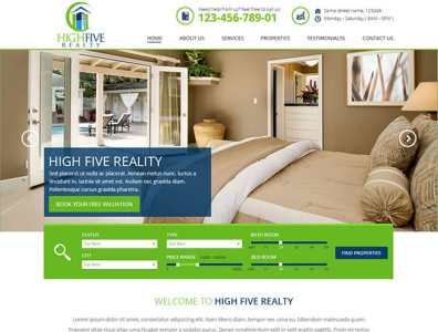 High Five Realty - Logo Design Deck custom website design responsive website designs website design company website design services website designers