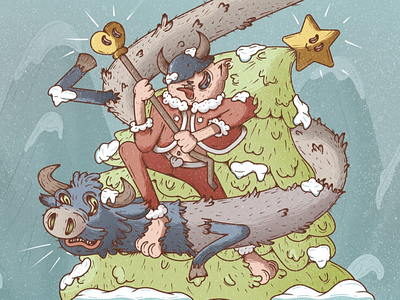Christmas Time adobe cartoon cartoon illustration characters christmas design illustration postcard procreate vector