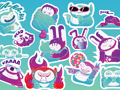 Bon-Bon and Cosmo sticker pack