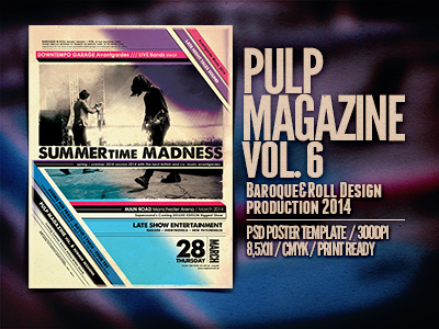 Pulp Magazine vol.6 (Summer Gig) dance disco dj set electronic entertainment flyer future hit house indie lounge summer