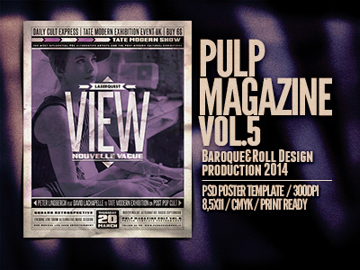 Pulp Magazine vol.5 fashion flyer hit indie instagram like love modern music post poster sound