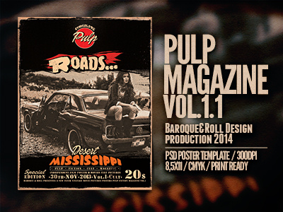 Pulp Magazine vol. 1.1 america cars cult desert drive highway retro rider road speed splatter ìpulp